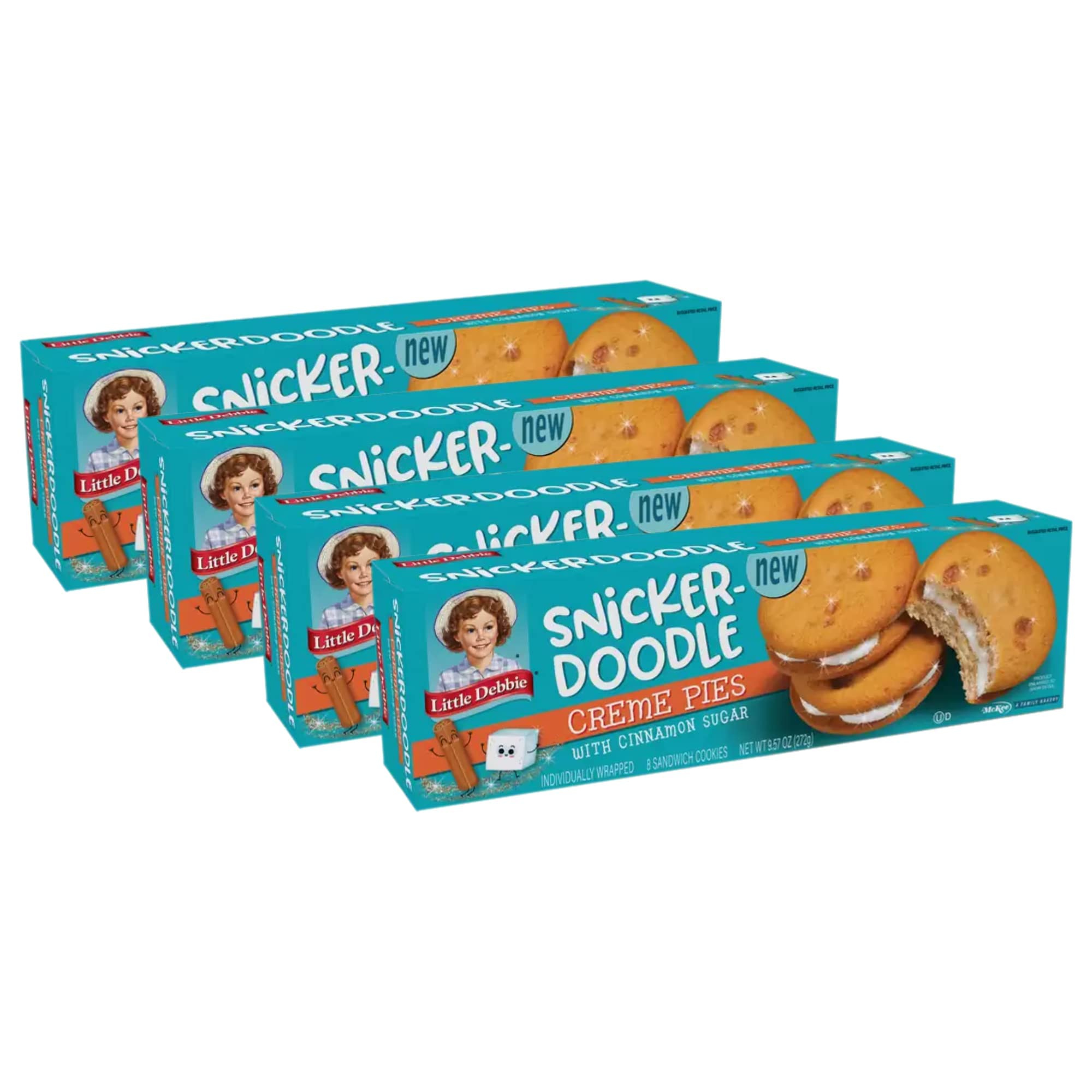 Little Debbie Snickerdoodle Creme Pies, 9.57 oz (Pack of 4) Little Debbie