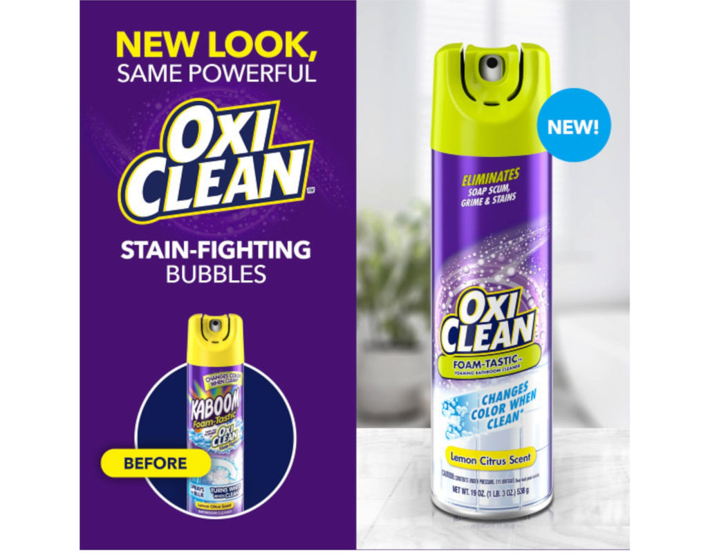 Kaboom Foam-Tastic with OxiClean, Citrus Scent, 19 oz Kaboom