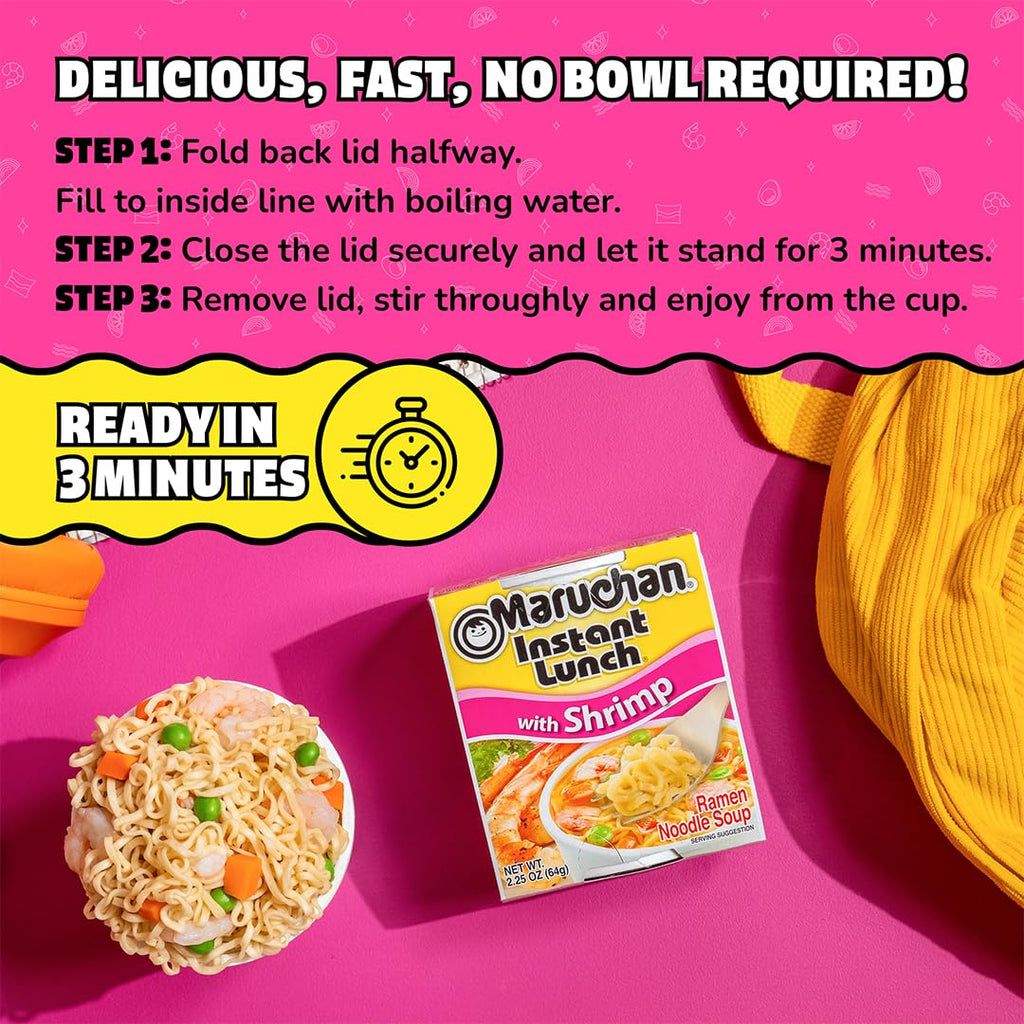 Maruchan Instant Lunch Ramen Noodles, 2.25 oz (Pack of 12)