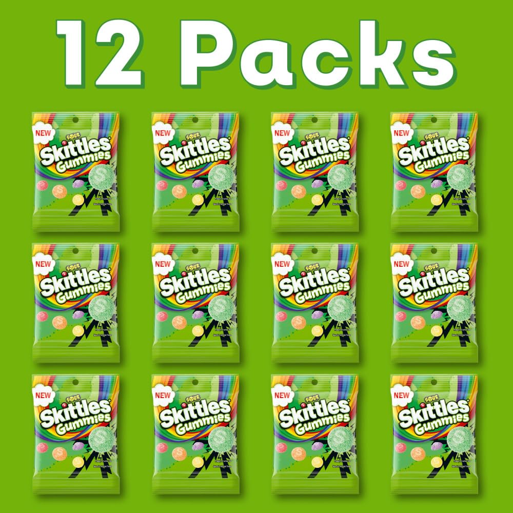 Skittles Sour Gummies, 5.8 Oz (Pack of 12) Skittles