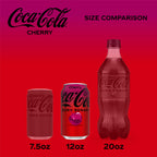 Coca-Cola Zero Sugar Cherry Soda, 12 fl oz (Pack of 12) Coca-Cola