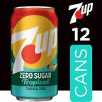 7Up Tropical Zero Sugar Soda, 12 fl oz (Pack of 12) 7Up