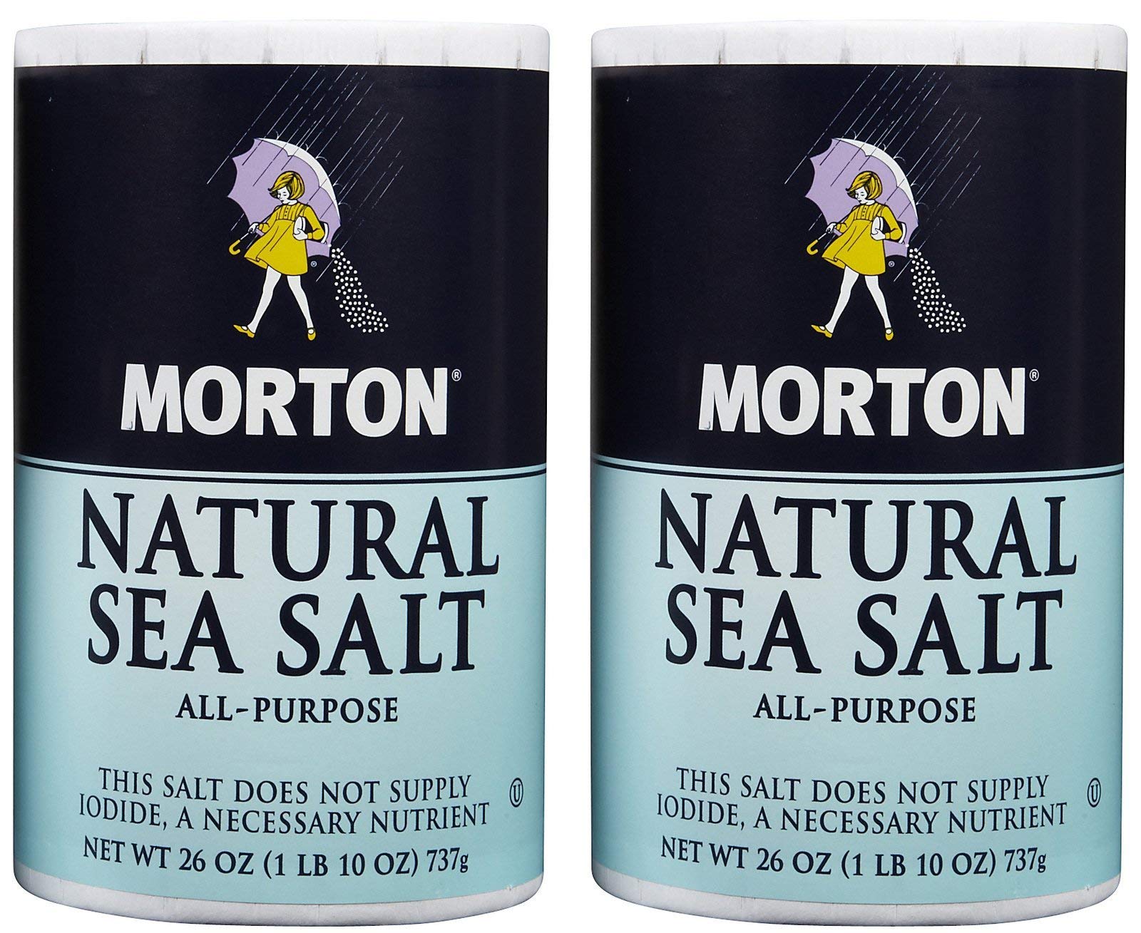 Morton Natural Sea Salt, 1.62 lb (Pack of 2) Morton