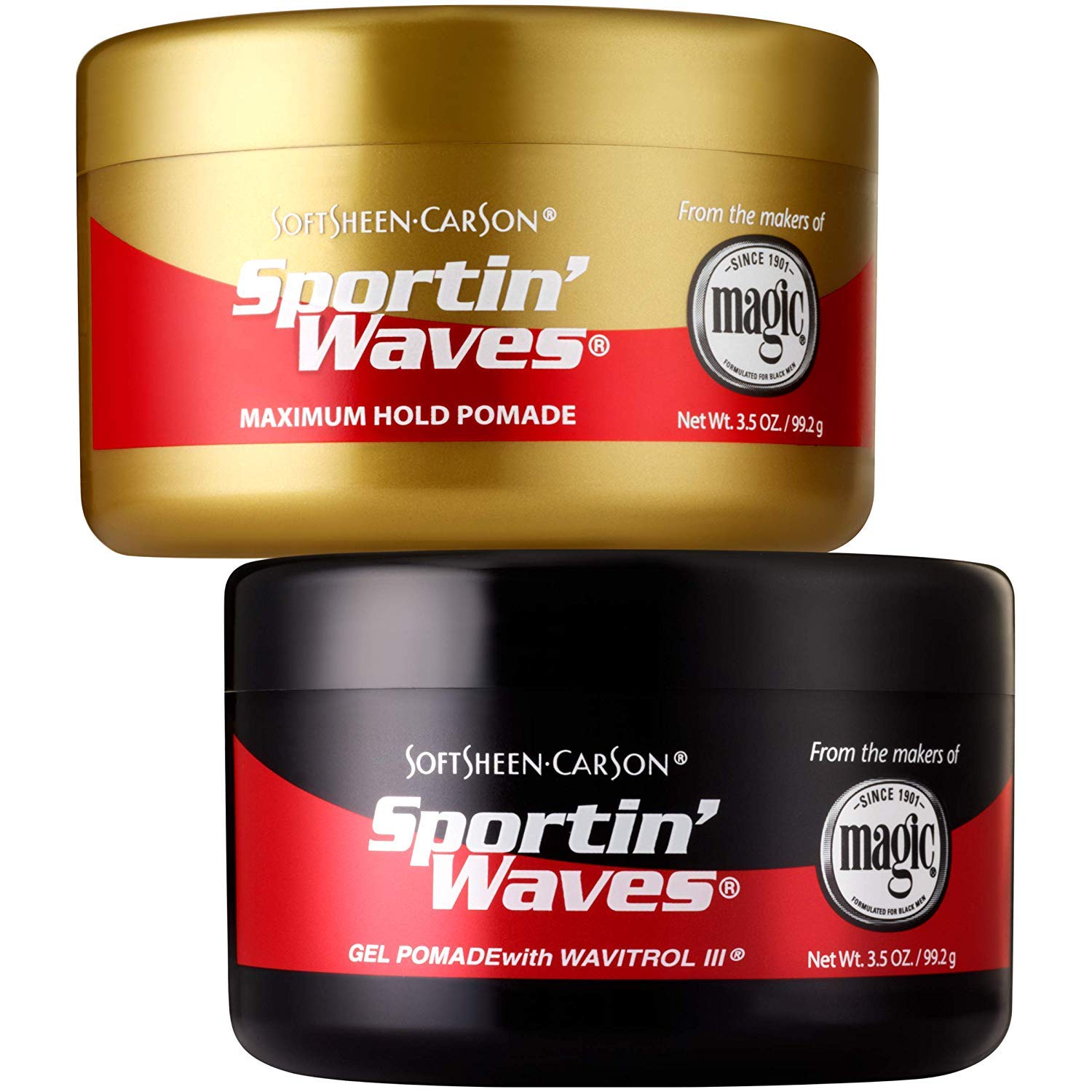 Sportin' Waves Gel Pomade, 3.5 oz (Pack of 2) Sportin' Waves