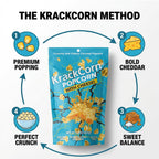KrackCorn Cheddar Cheese & Caramel Popcorn, 8.5 oz