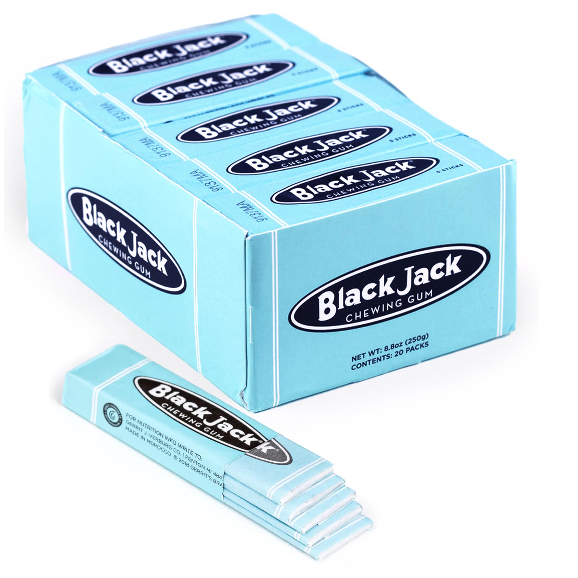 Gerrit's Black Jack Gum, 5 Sticks, 20 ct Gerrit's