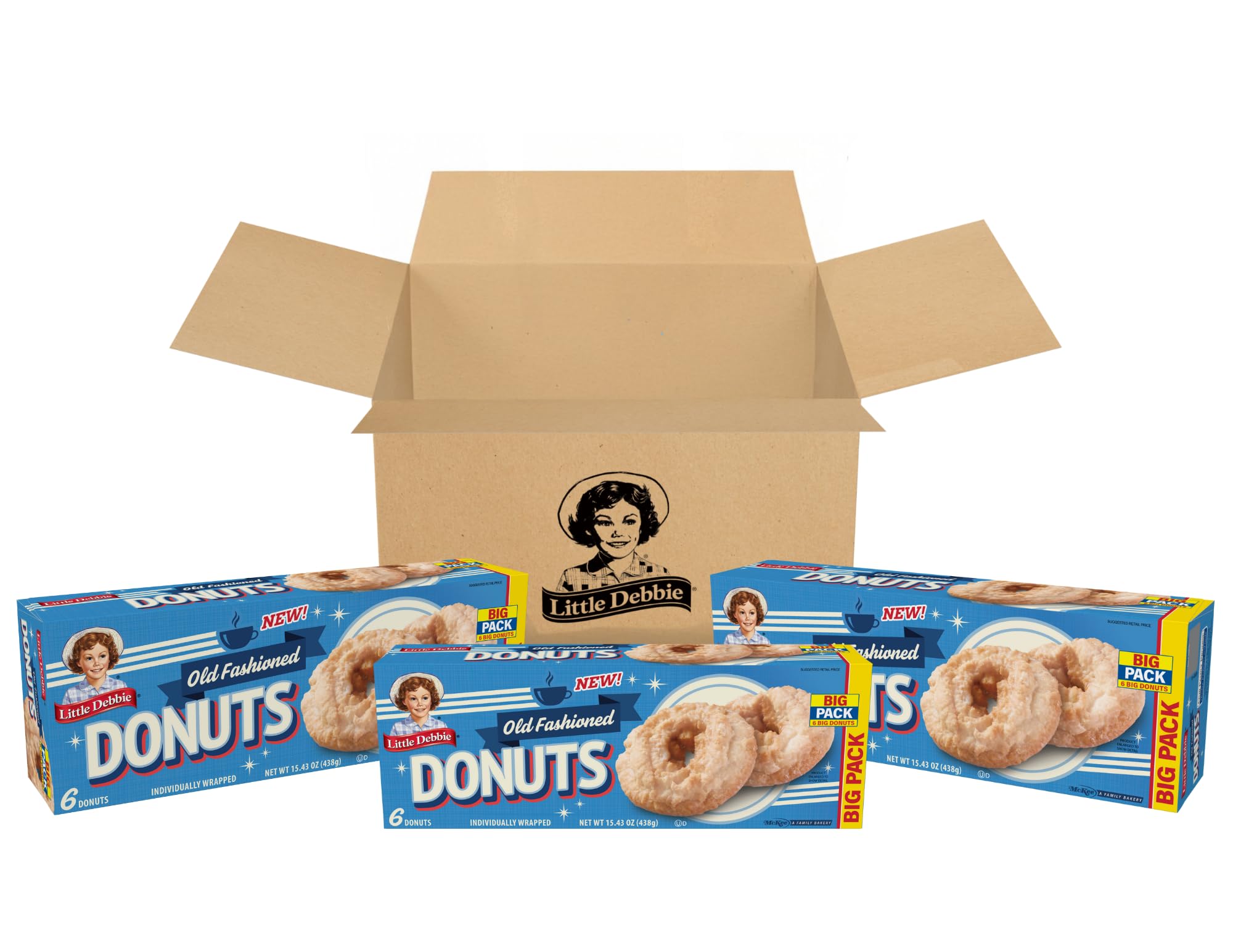 Little Debbie Old Fashioned Donuts, 18 ct (Pack of 3) Little Debbie