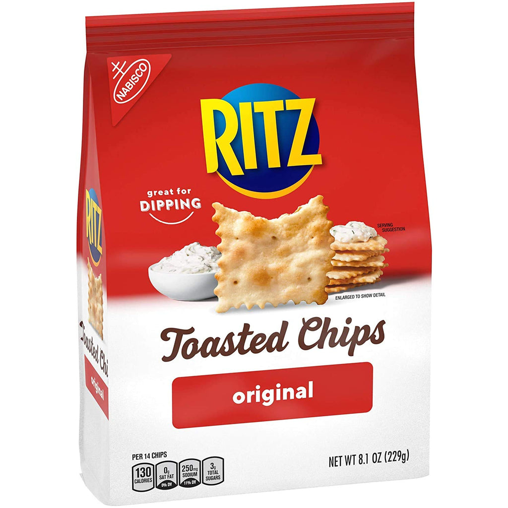 Ritz Toasted Chips Original, 8.1 oz (Pack of 2) Ritz