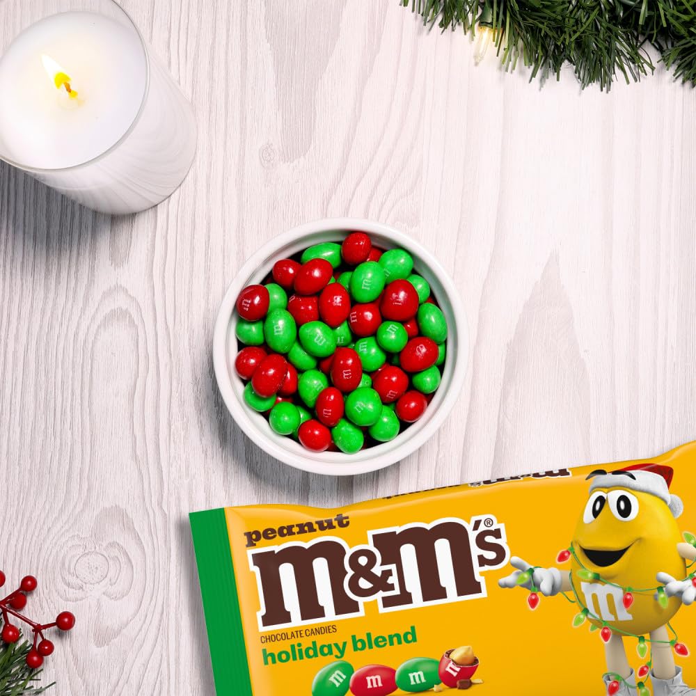 M&M's Peanut Milk Chocolate Christmas Candy, 10 oz M&M's