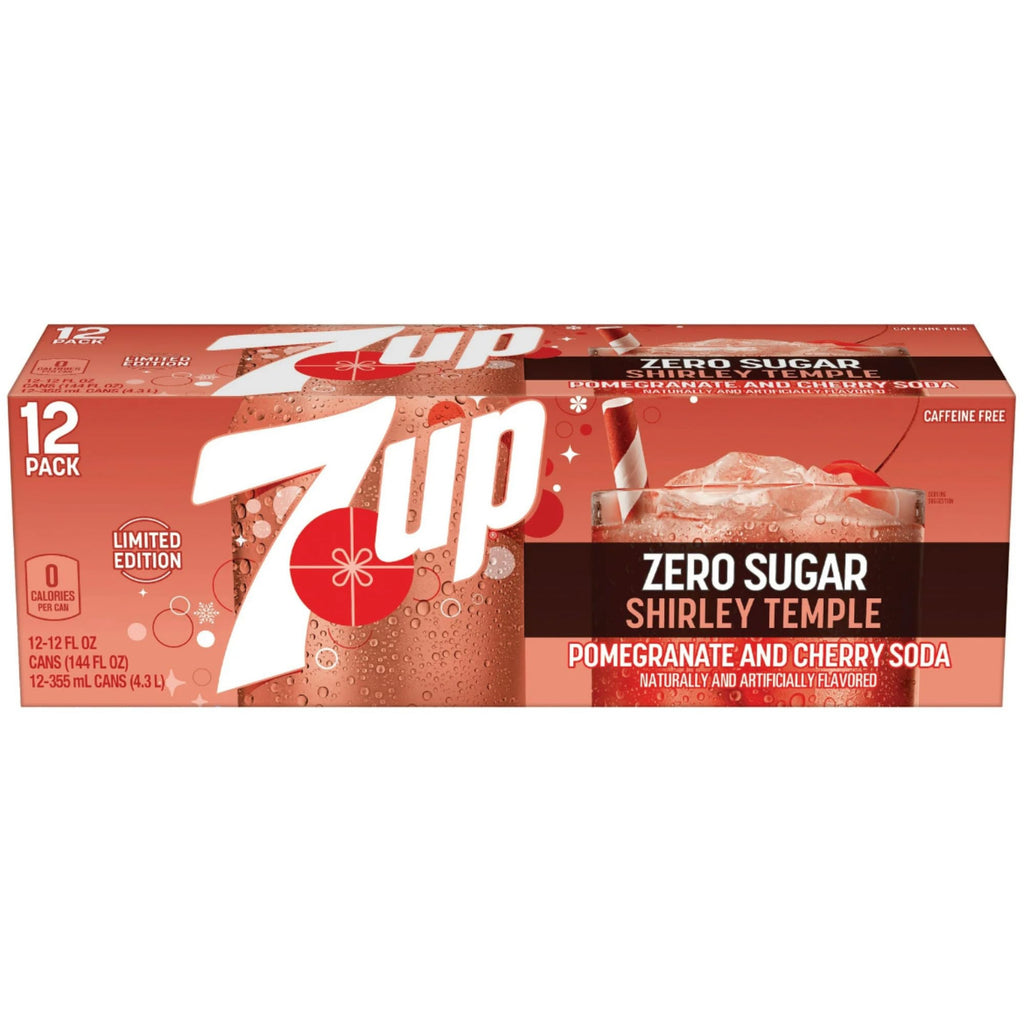 7Up Zero Sugar Shirley Temple Soda, 12 fl oz (Pack of 12) 7Up