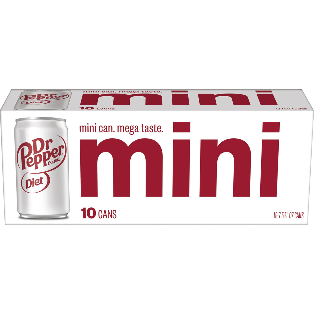 Diet Dr Pepper Mini Cans, 7.5 fl oz (Pack of 18) Dr Pepper