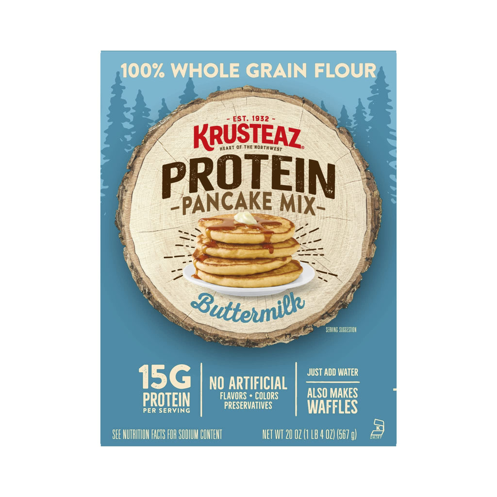 Krusteaz Protein Buttermilk Pancake Mix, 20 oz (Pack of 2) Krusteaz