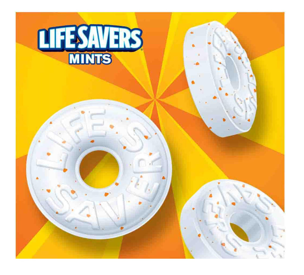 LIFE SAVERS Orange Mints Candy, Individually Wrapped, 3 Pack Amembiana