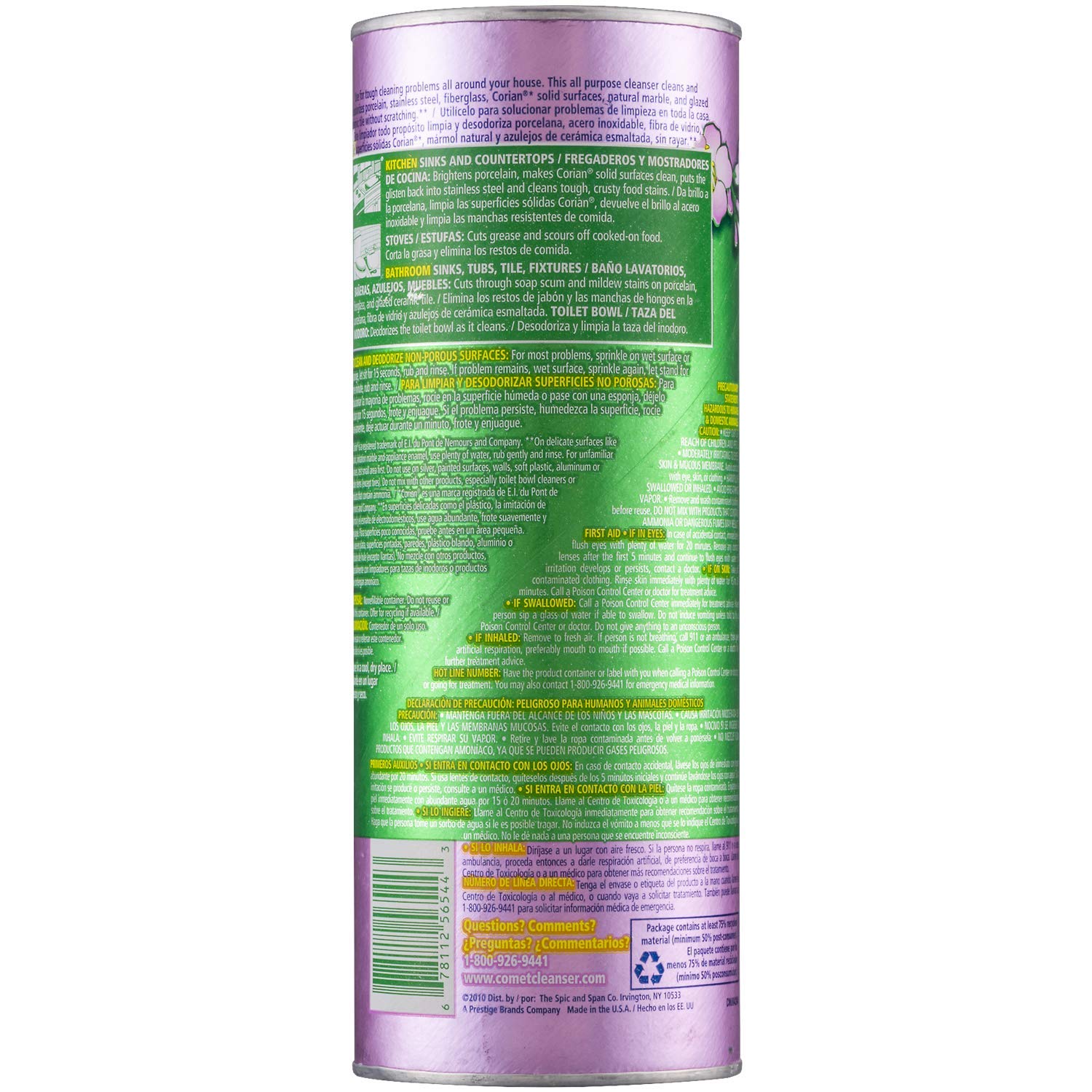 Comet Cleaner with Bleach, Lavender Fresh, 21 oz (Pack of 2) Comet