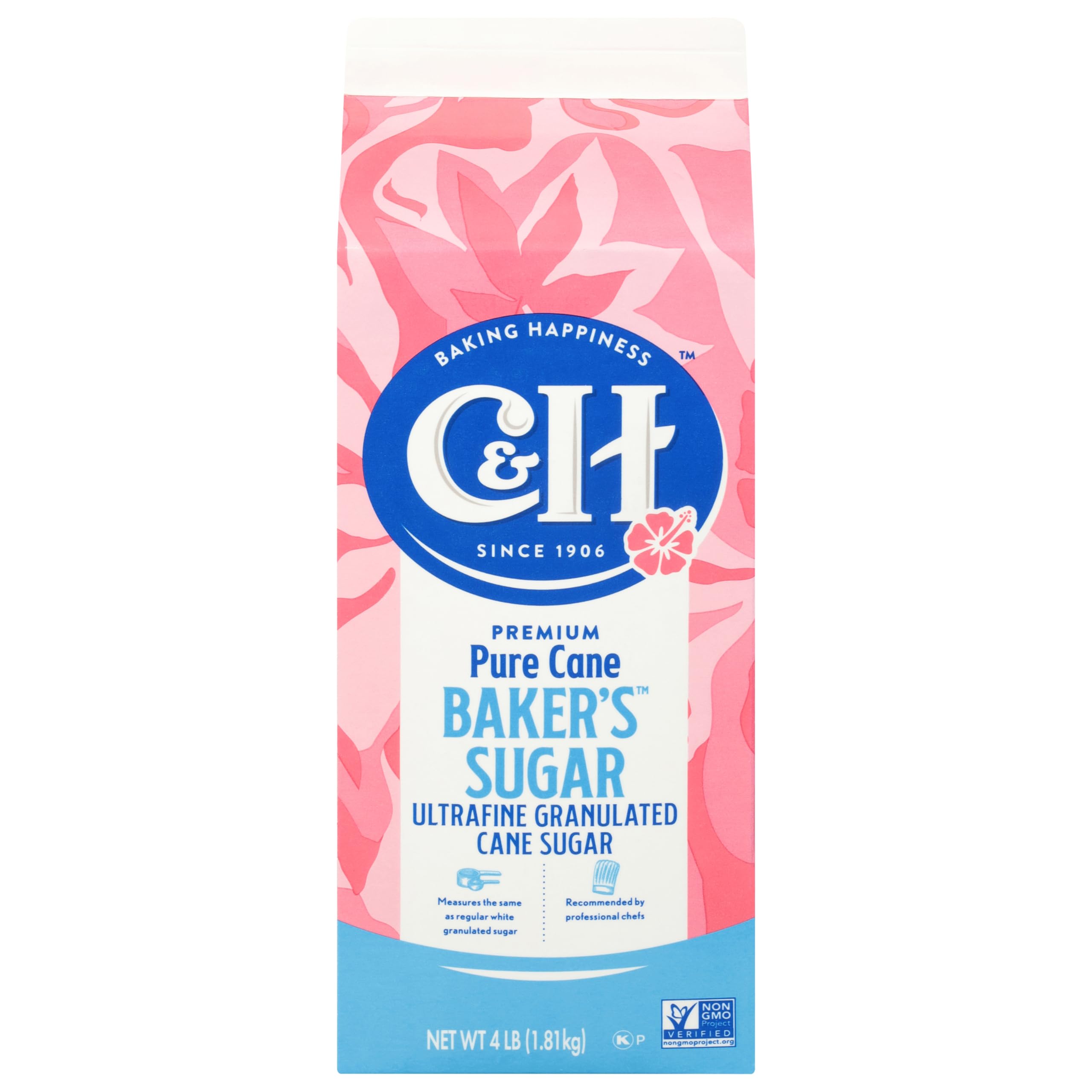 C&H Baker's Ultrafine Pure Cane Sugar, 4 lb C&H