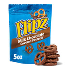 Flipz Milk Chocolate Covered Pretzels, 5 oz (Pack of 6) Flipz