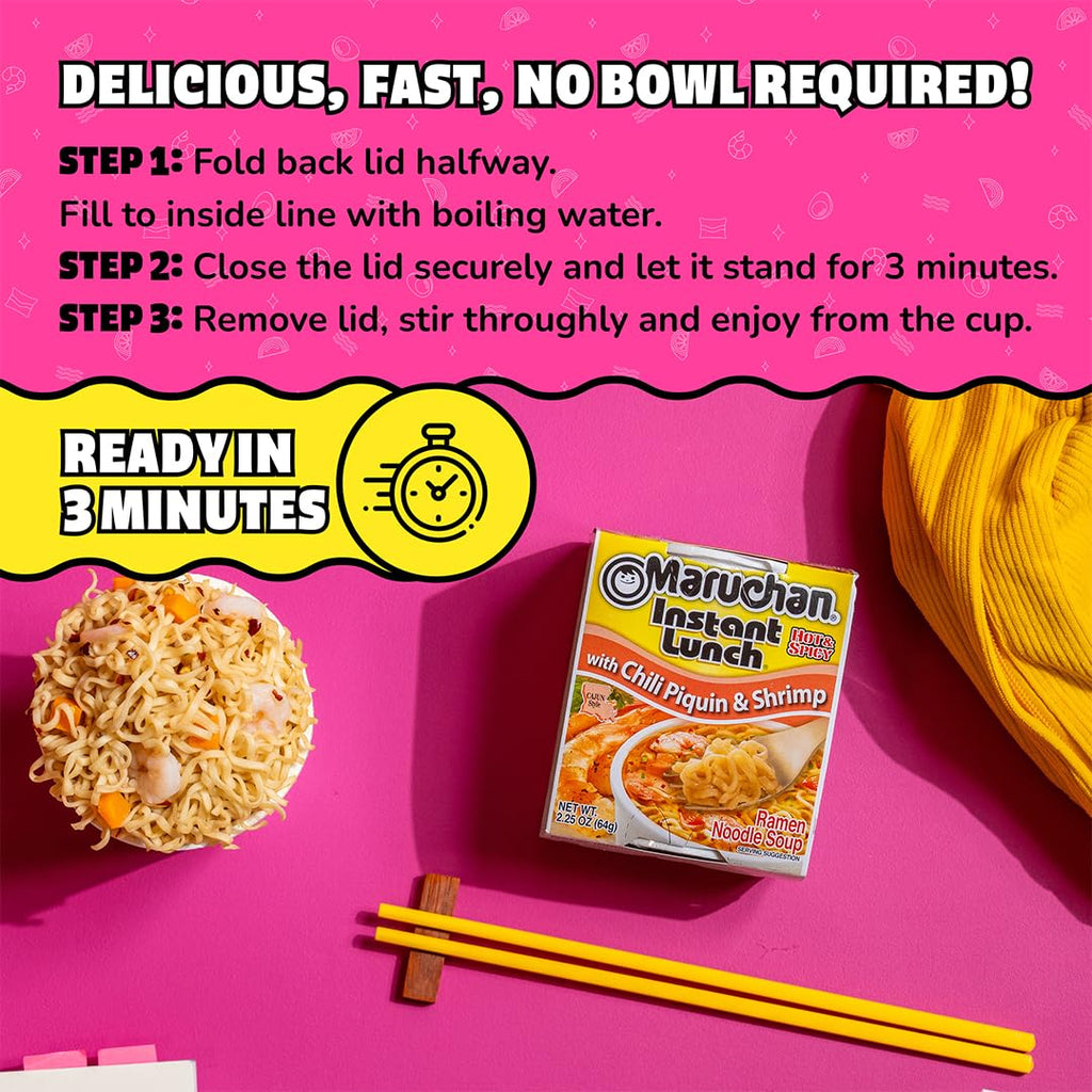 Maruchan Instant Lunch Ramen Noodles, 2.25 oz (Pack of 12)
