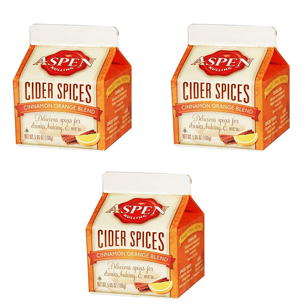 Aspen Mulling Cider Spice, Cinnamon Orange Blend, 5.65 oz (Pack of 3) Aspen