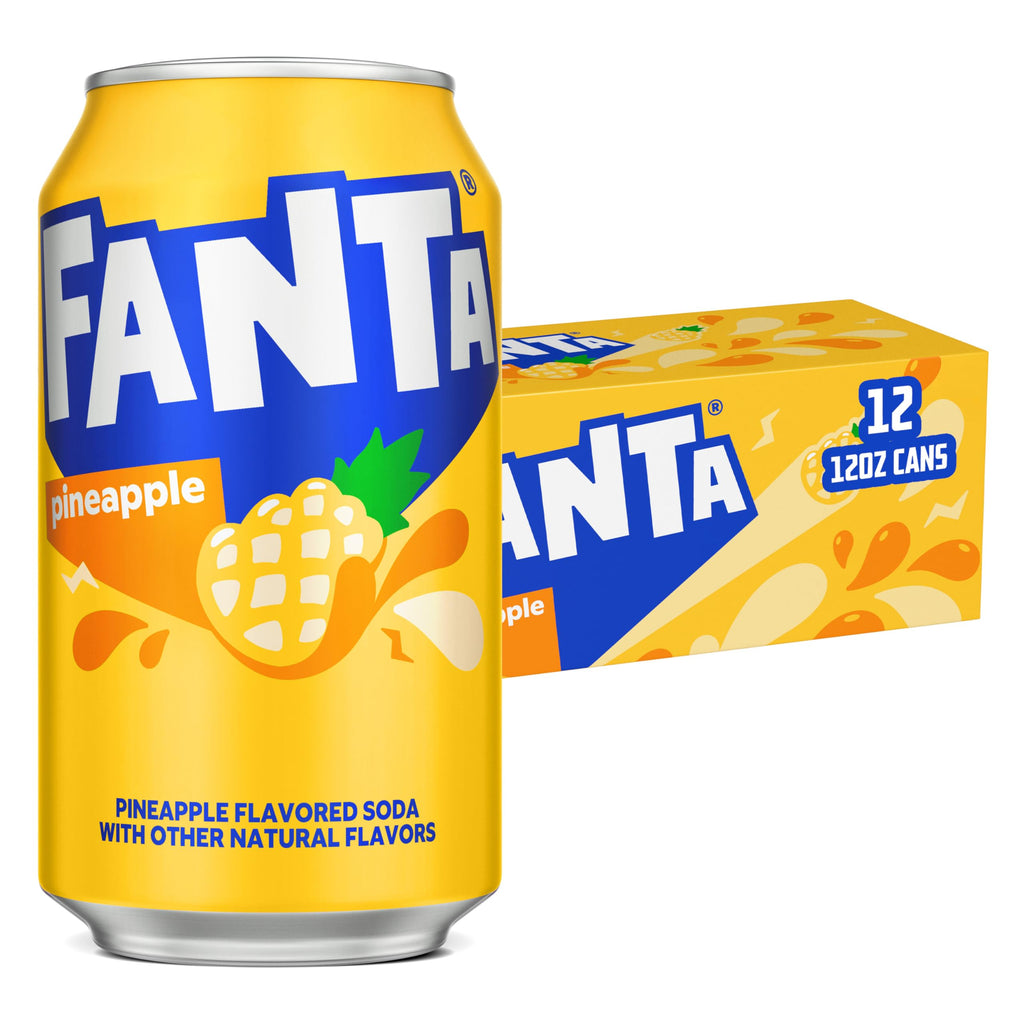 Fanta Pineapple, 12 fl oz (Pack of 12) Fanta