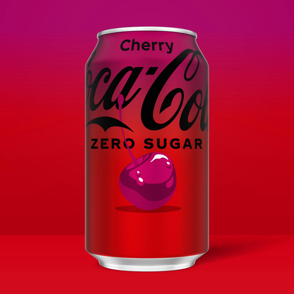 Coca-Cola Zero Sugar Cherry Soda, 12 fl oz (Pack of 12) Coca-Cola