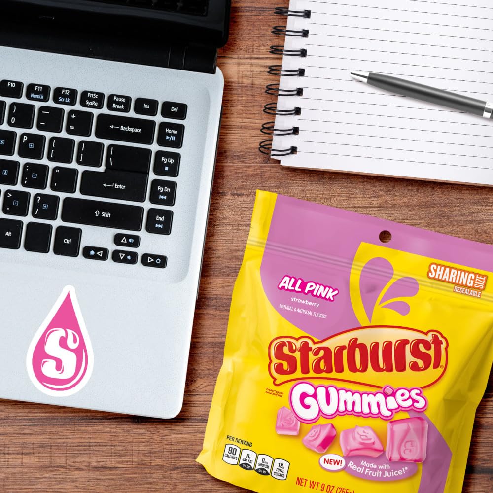 Starburst All Pink Candy Bag, 5 oz (Pack of 12) Starburst