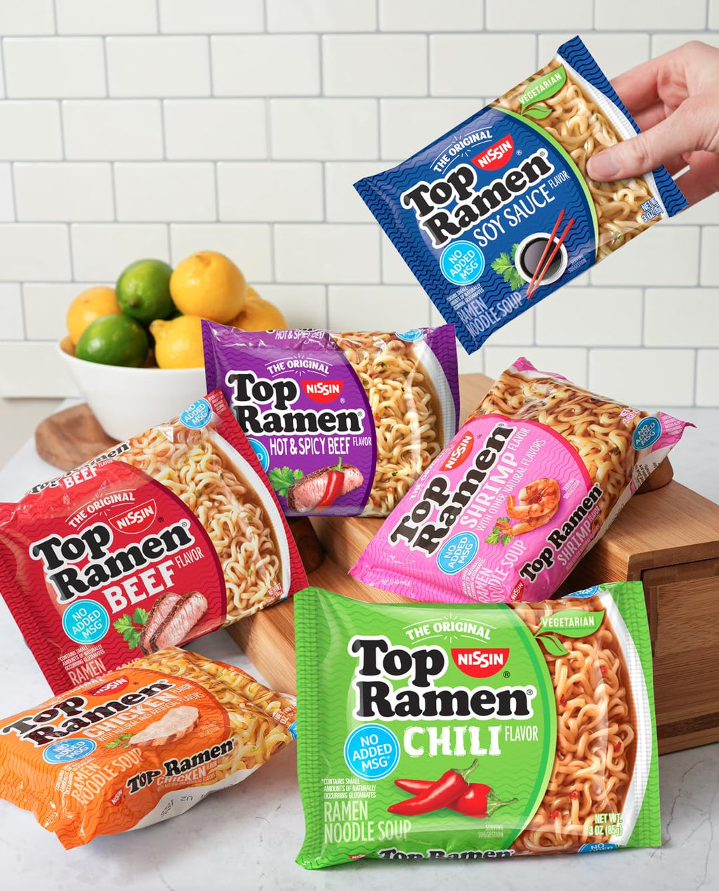 Nissin Top Ramen Chili Noodle Soup, 3 oz (Pack of 24) Nissin