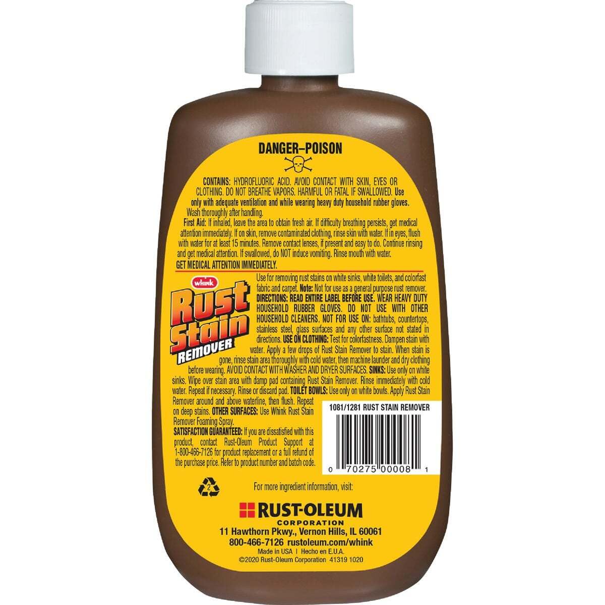 Whink Rust Stain Remover, 10 oz Whink
