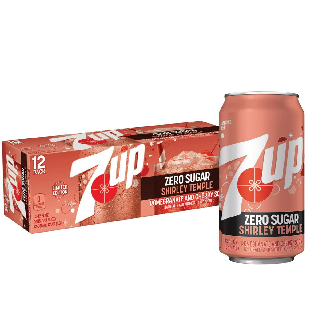7Up Zero Sugar Shirley Temple Soda, 12 fl oz (Pack of 12) 7Up