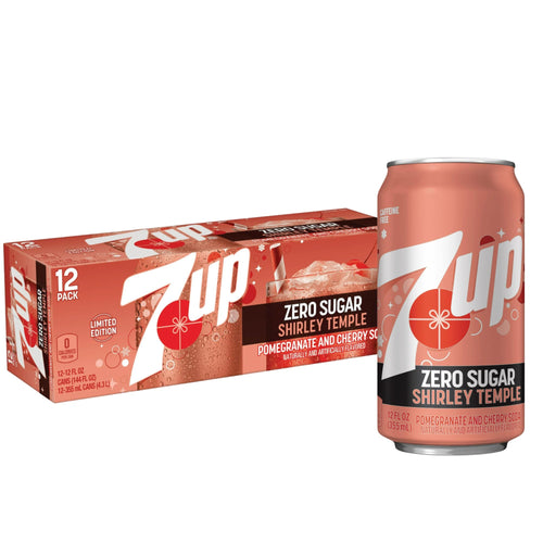 7Up Zero Sugar Shirley Temple Soda, 12 fl oz (Pack of 12) 7Up