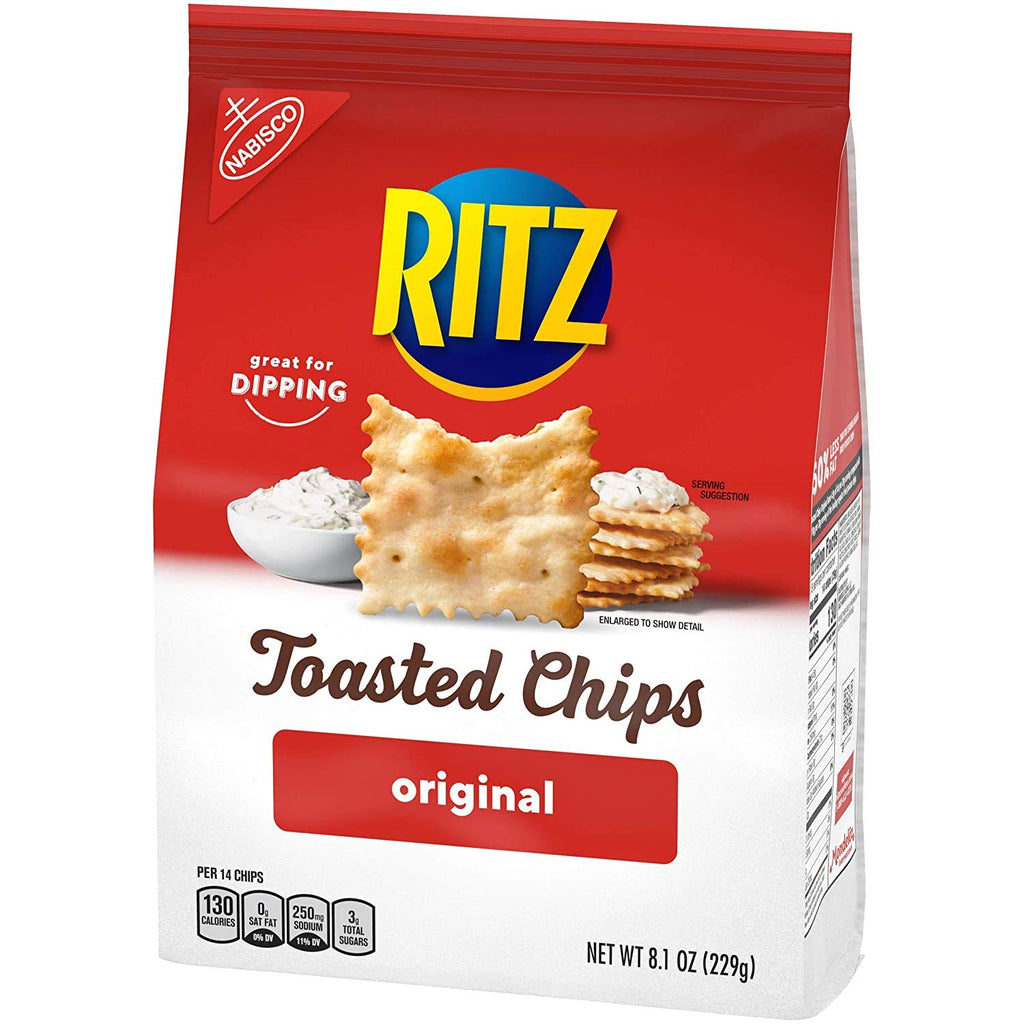 Ritz Toasted Chips Original, 8.1 oz (Pack of 2) Ritz
