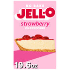 Jell-O No Bake Strawberry Cheesecake Dessert Kit, 19.6 oz Jell-O