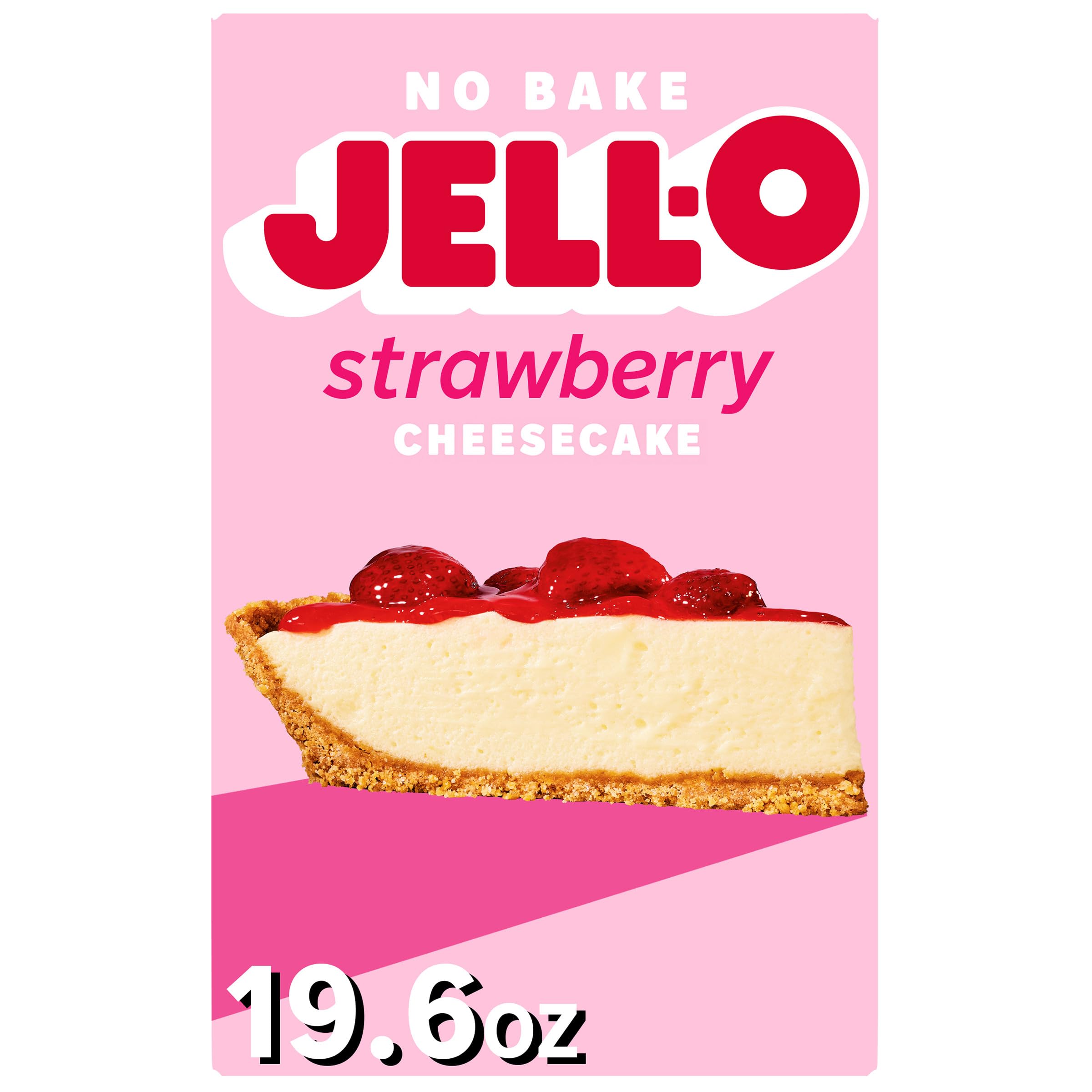 Jell-O No Bake Strawberry Cheesecake Dessert Kit, 19.6 oz Jell-O