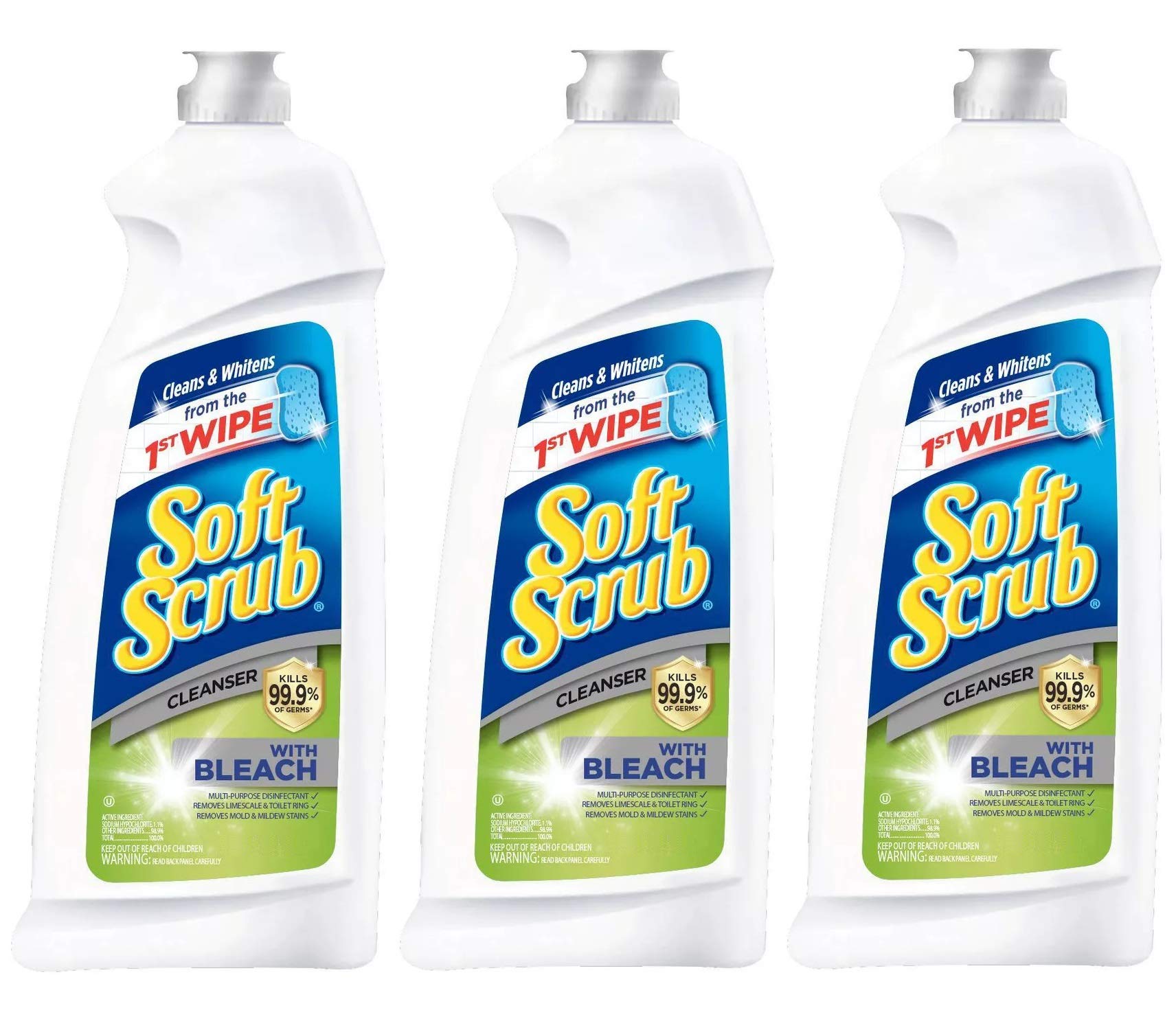 Soft Scrub Cleanser with Bleach, 36 fl oz (Pack of 3) Soft Scrub