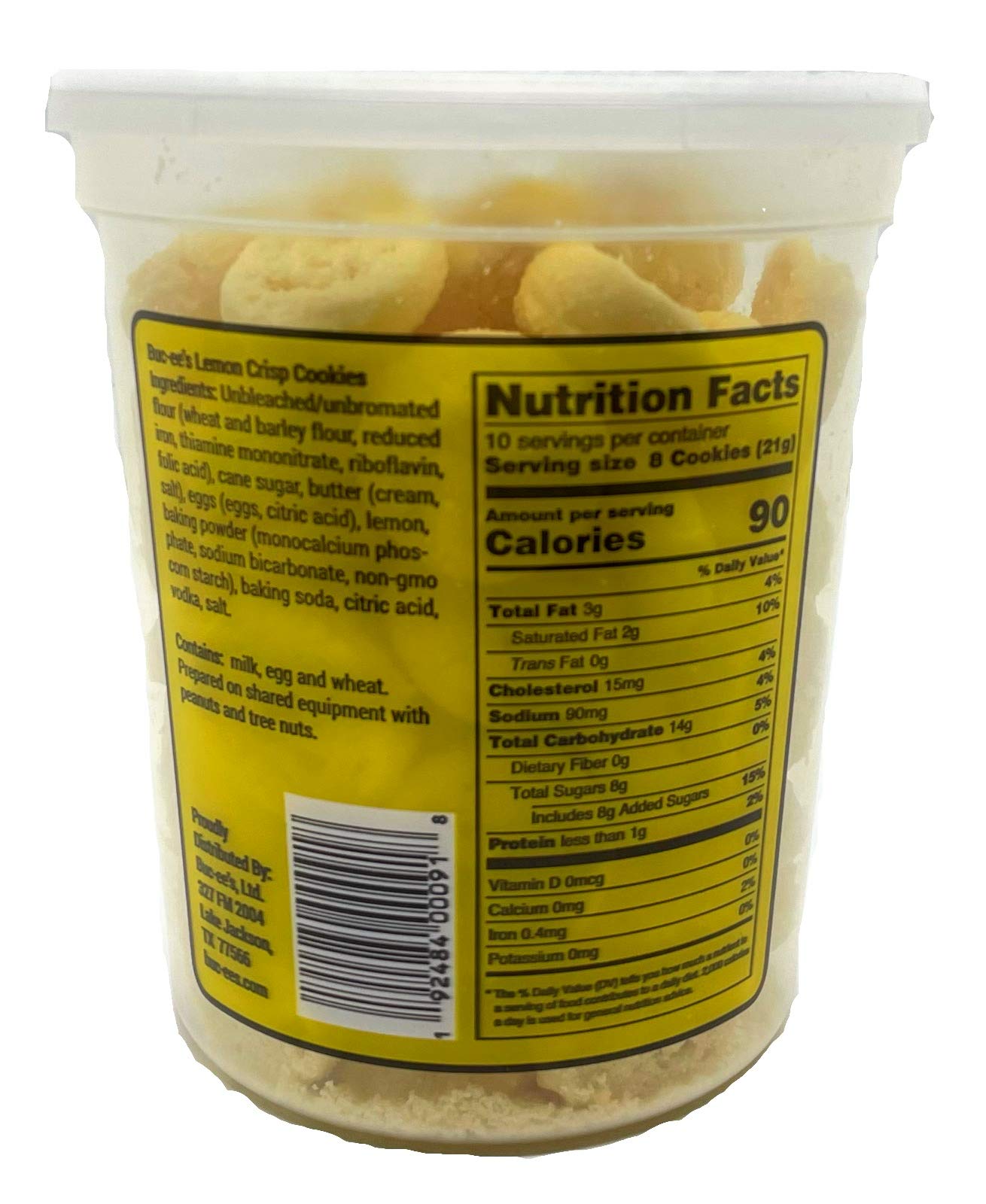 Buc-ee's Mini Cookies, Lemon Crisps, 7.5 oz Buc-ee's