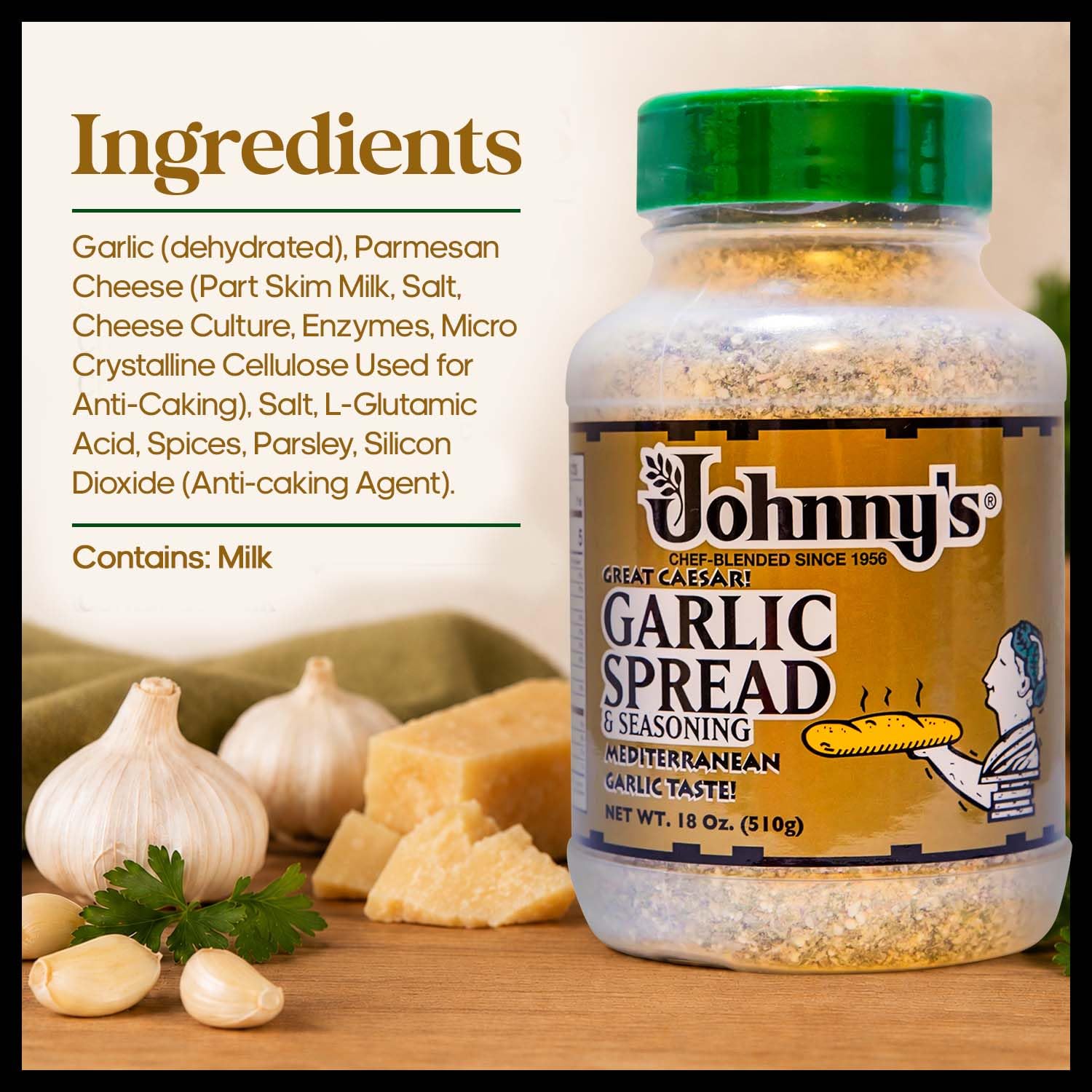 Johnny's Garlic Spread & Seasoning, 18 oz Johnny's