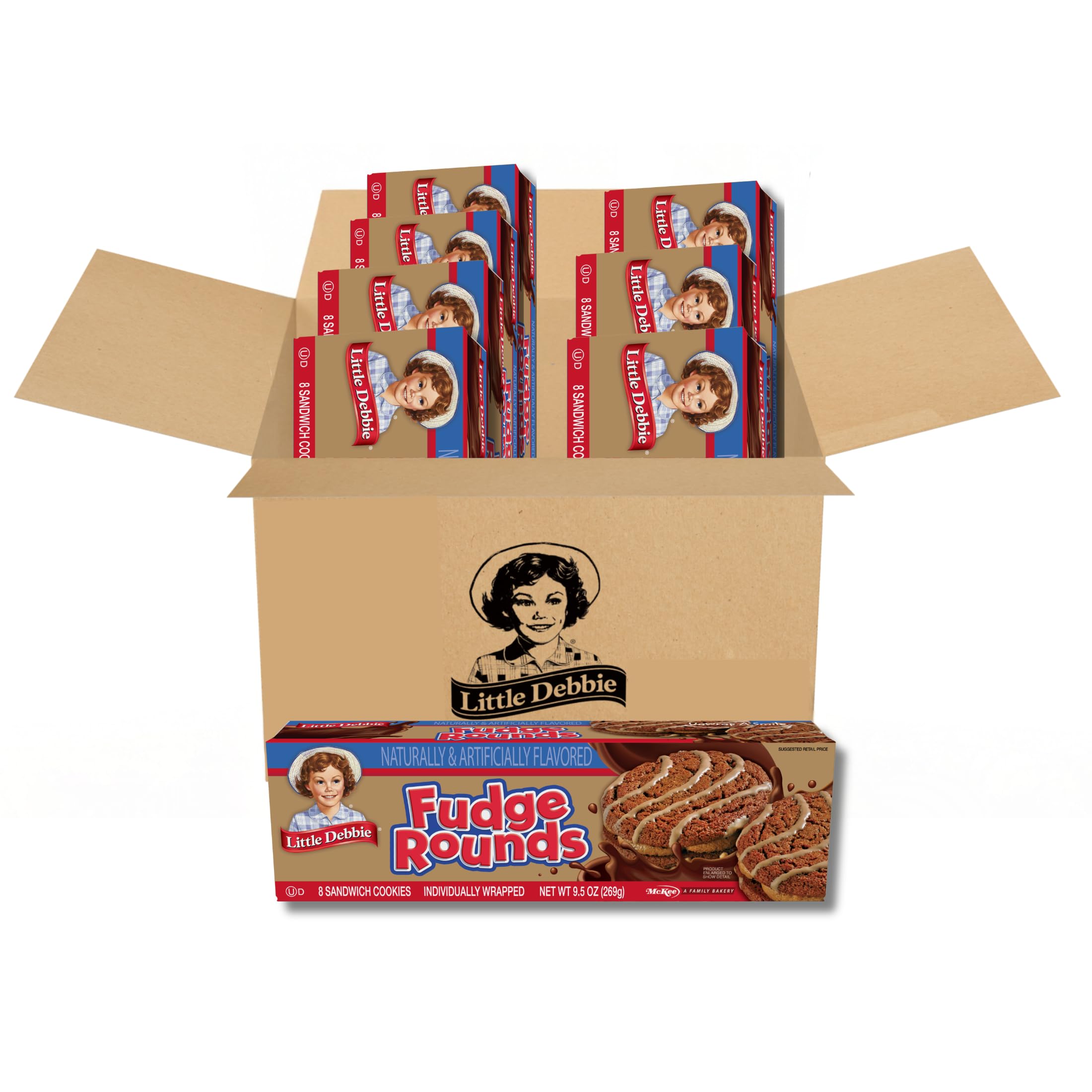 Little Debbie Fudge Rounds, 64 ct (Pack of 8) Little Debbie