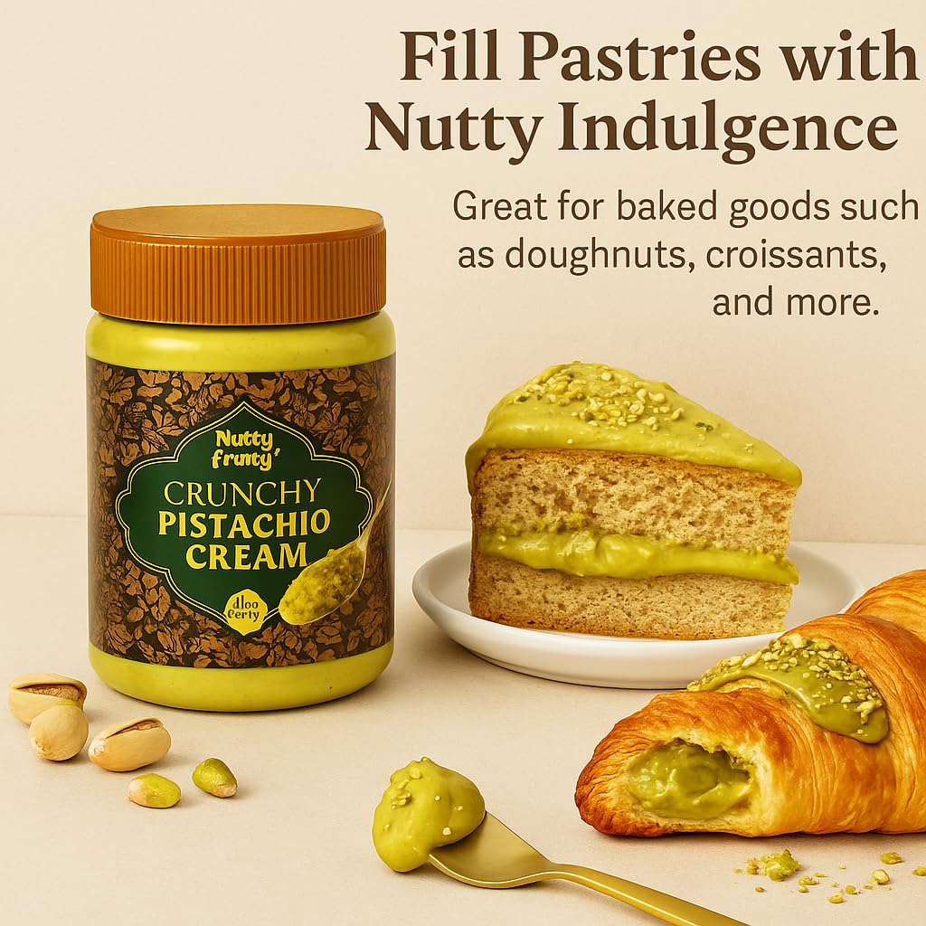 Nutty Fruity Dubai Chocolate Pistachio Cream with Kadaif, 21 oz Nutty Fruity