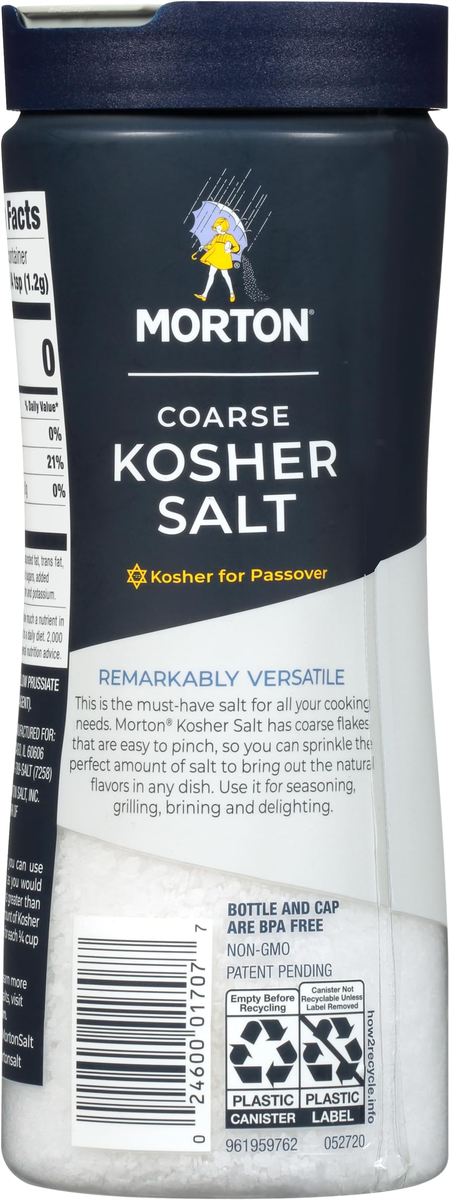 Morton Kosher Salt Flakes, 1 lb (Pack of 2) Morton
