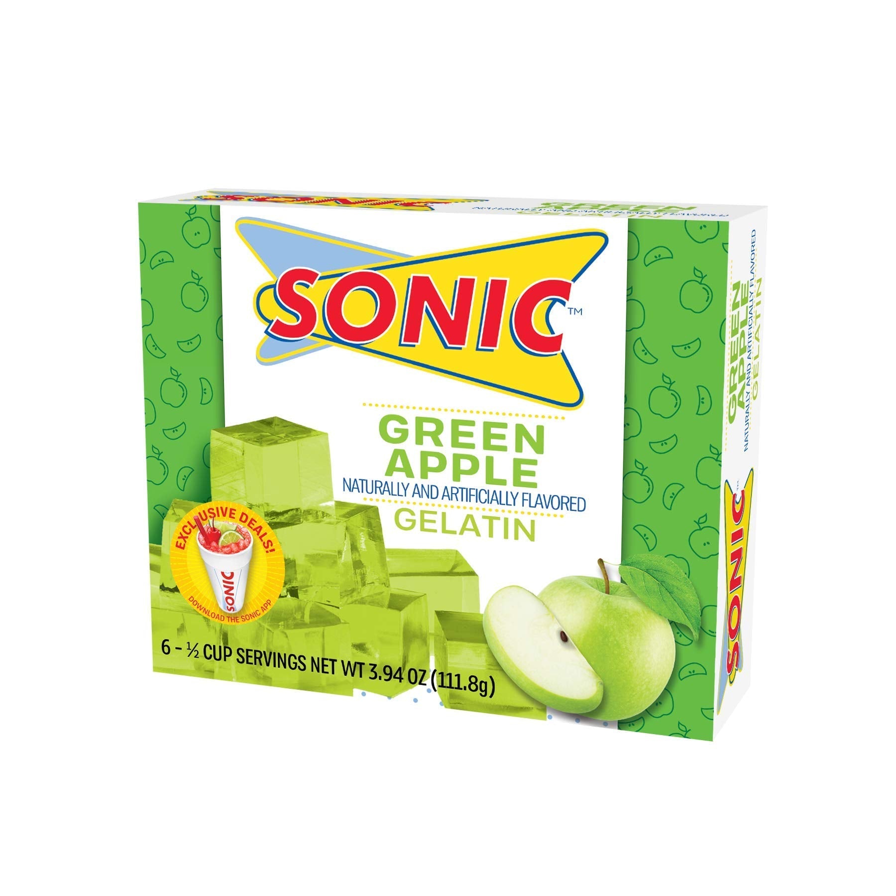 Sonic Gelatin Variety Pack, 4 Flavors, 3.94 oz (Pack of 4) Sonic