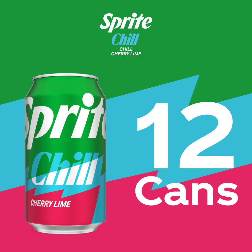 Sprite Chill Cherry Lime, 12 fl oz (Pack of 12) Sprite