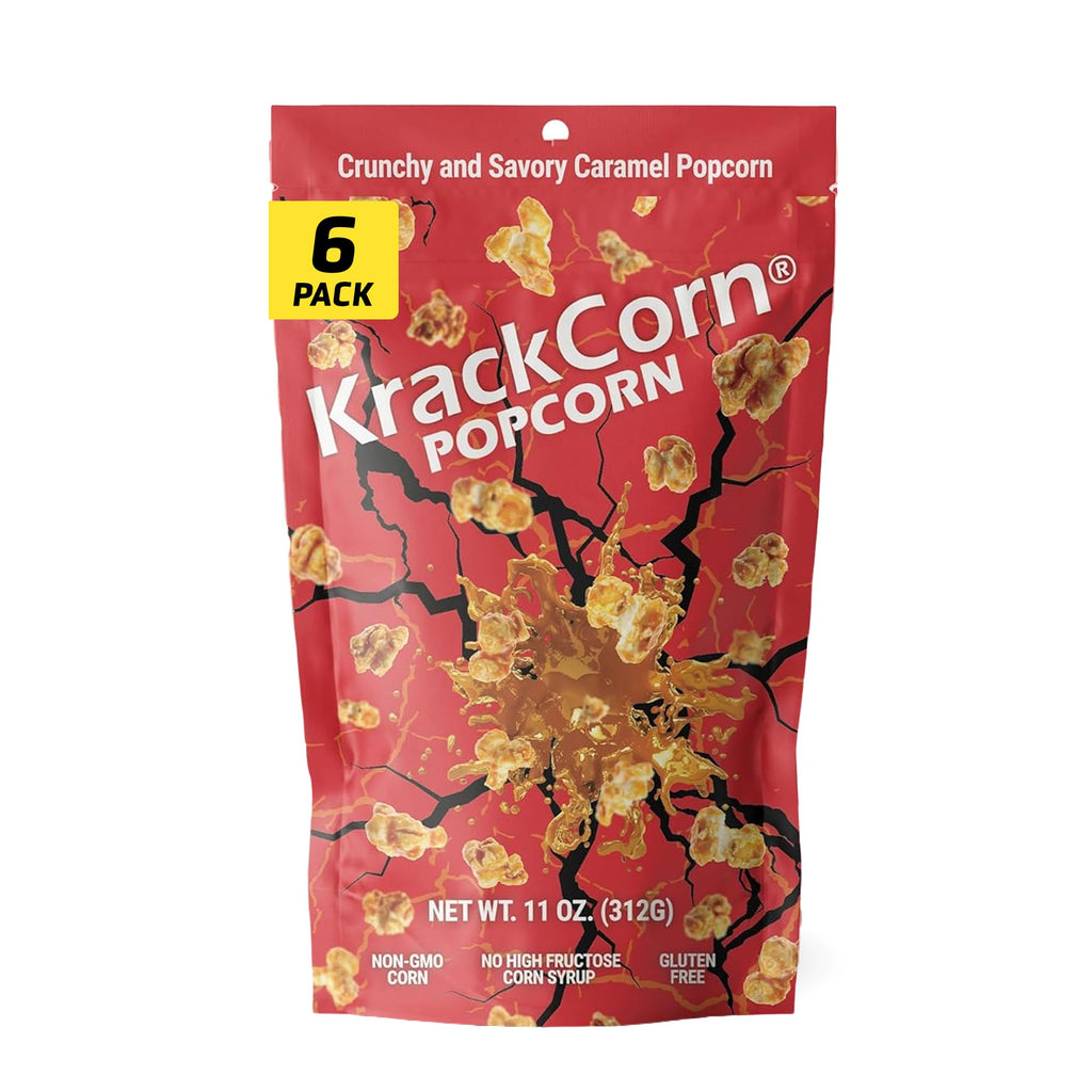 KrackCorn Sweet and Salty Caramel Popcorn, 4 oz (Pack of 6) KrackCorn