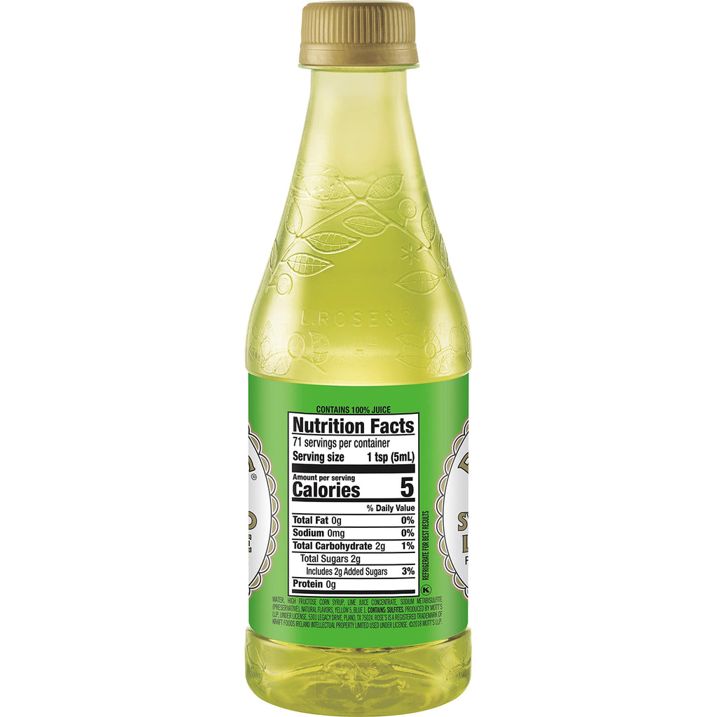 Rose's Sweetened Lime Juice, 12 fl oz Rose's