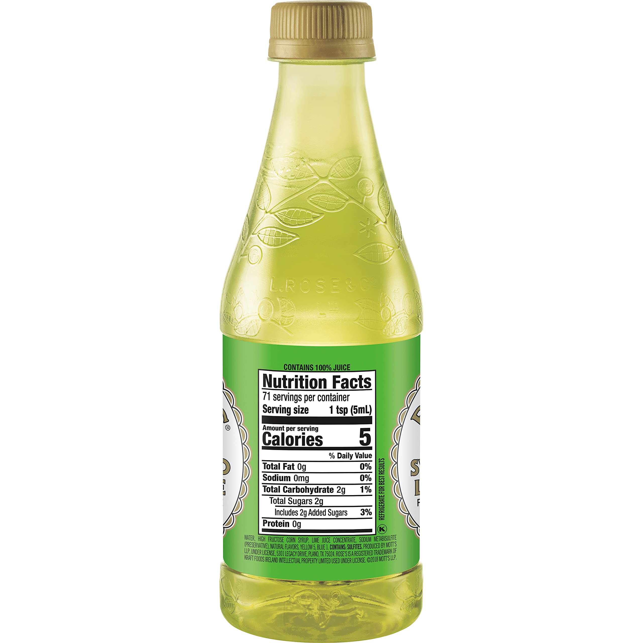 Rose's Sweetened Lime Juice, 12 fl oz Rose's