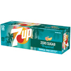 7Up Tropical Zero Sugar Soda, 12 fl oz (Pack of 12) 7Up