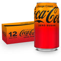 Coca-Cola Zero Sugar Orange Cream Soda, 12 fl oz (Pack of 12) Coca-Cola
