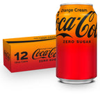 Coca-Cola Zero Sugar Orange Cream Soda, 12 fl oz (Pack of 12) Coca-Cola