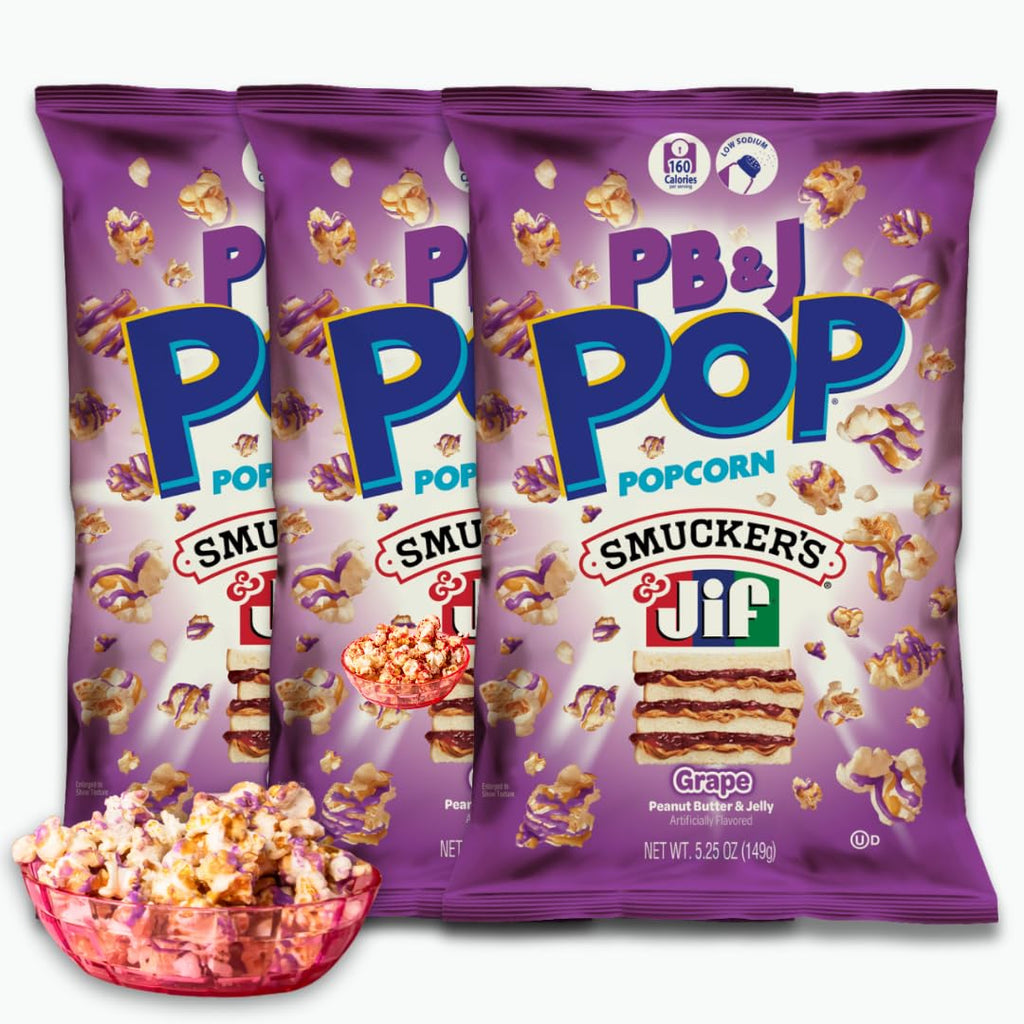 PB & J Pop Smucker's & Jif Coated Popcorn PB & J Pop