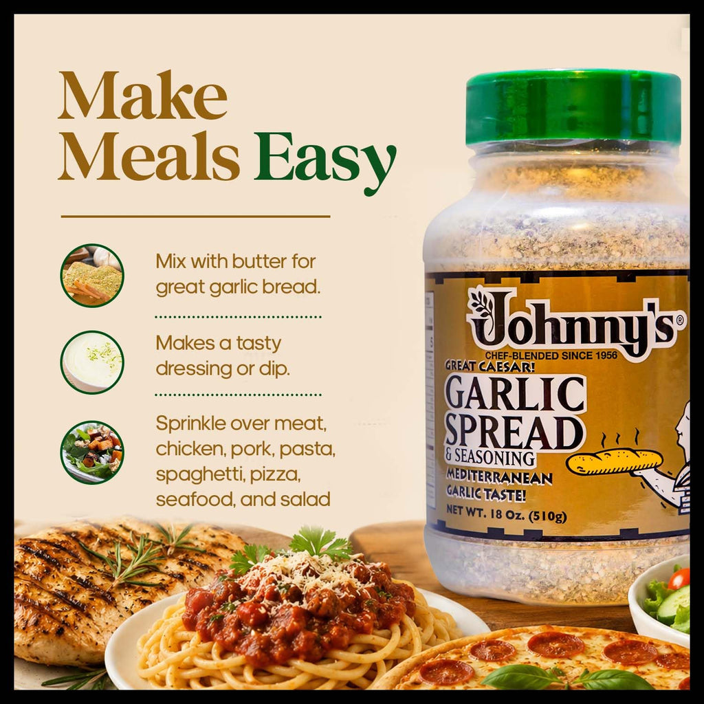 Johnny's Garlic Spread & Seasoning, 18 oz Johnny's