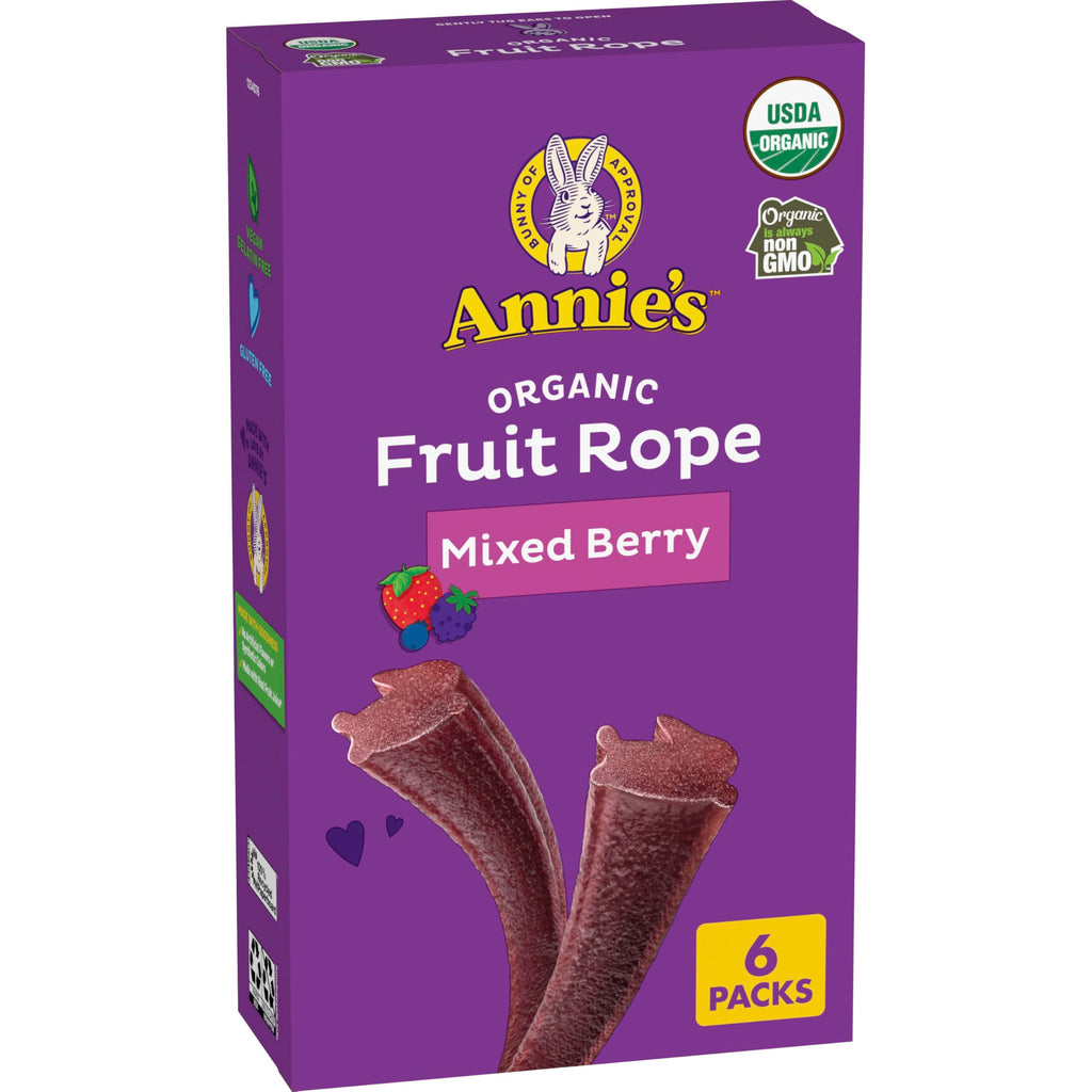 Annie's Organic Fruit Rope Mixed Berry, 4.02 oz (Pack of 6) Annie's