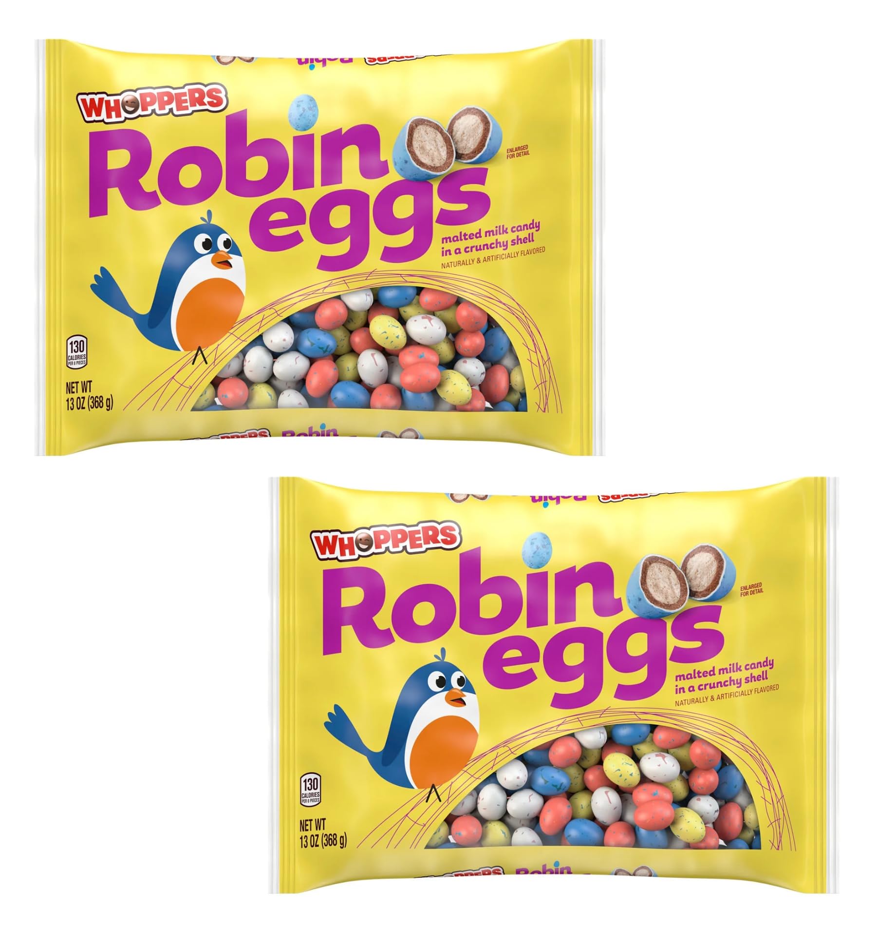 Whoppers Robin Eggs Malted Milk Candy, 13oz (Pack of 2) Whoppers